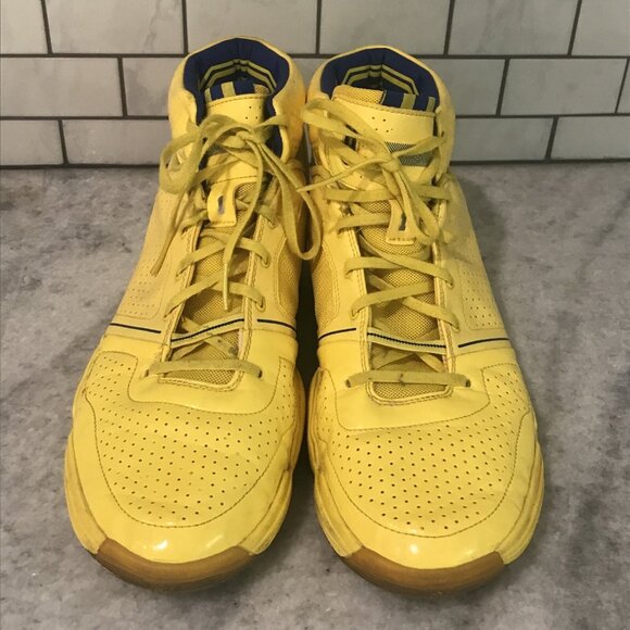 Adidas Adizero Sneakers Mens 15 Yellow Rose 1 Retro All Star Basketball Shoes - Picture 7 of 14